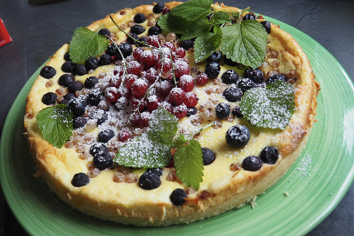 Käsekuchen-Beeren