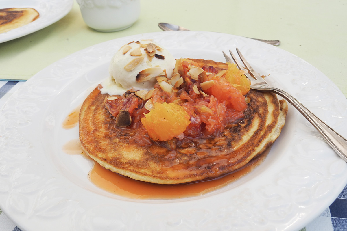 Pfannkuchen-orangen