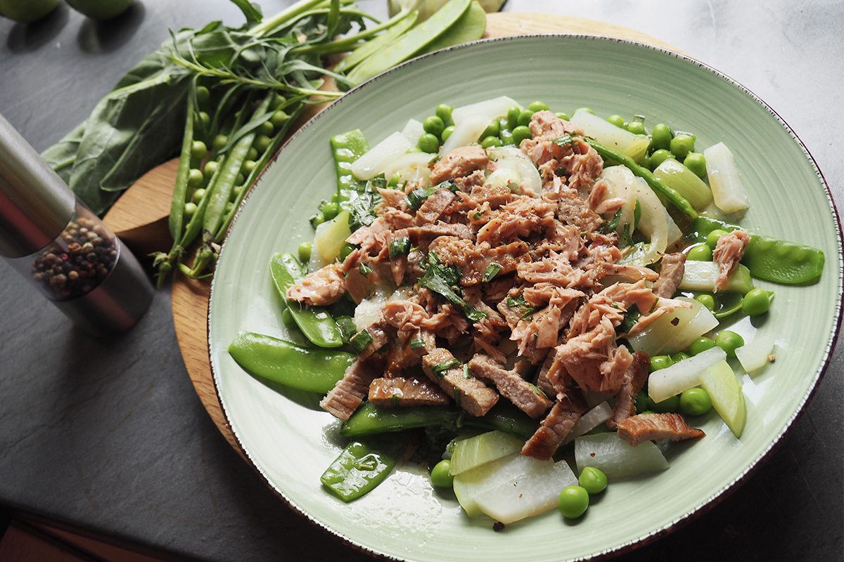 güner Salat mit Kalbfleisch